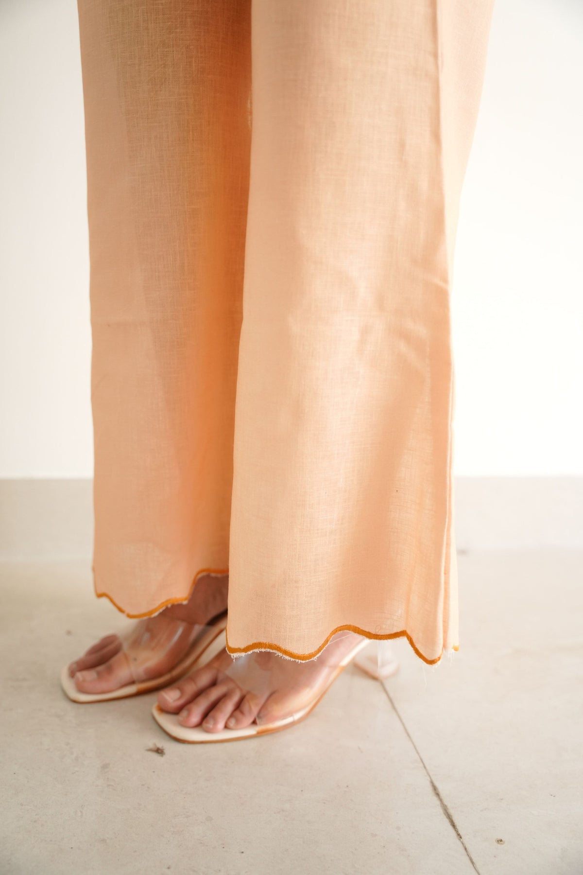 Peach short kurta set